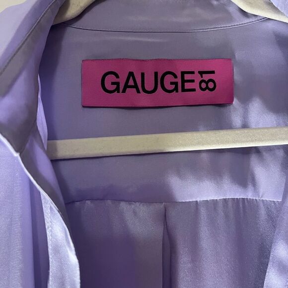 Gauge81 Naha Lilac Silk Draped Long Sleeve Mini Dress XS NWT $470 - Picture 7 of 15